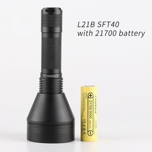 Flashlights Torches Convoy L21B SFT40 21700 flashlight Lightweight long range with 21700 battery 230727