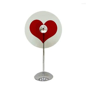 Lampes de poche Torches Creative Nordic Chambre Lampe de chevet Plug-In Bauhaus Table de mariage Rouge DIY Atmosphère en forme de coeur Sol