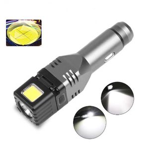 Zaklampen fakkels e2 led zaklamp mini auto usb lantaarn camping fakkel krachtige lamp vissen auto sigaretten EDC lichtere socket noodtent licht p230517