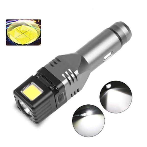 Linternas Antorchas E2 Linterna LED MINI Coche Linterna USB Antorcha de camping Lámpara potente Pesca Coche Cigarrillo edc Encendedor Enchufe Tienda de emergencia Luz P230517