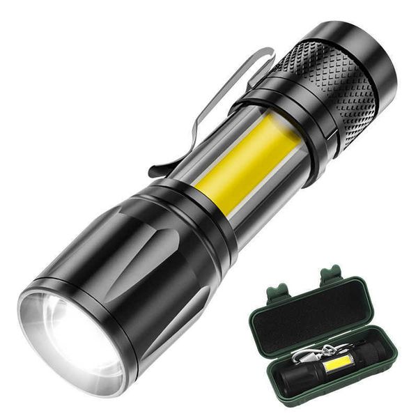 Linternas Antorchas E5 Mini Aluminio Impermeable Led Linterna Antorcha Luz de camping para 14500 Recargable o batería AA Cob Led Bombilla Resistente a los golpes P230517