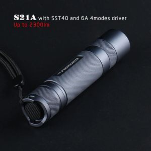 Flashlights Torches Gray convoy S21A with luminus sst40 copper DTP board and ar-coated inside Temperature protection 21700 flashlight torch light 231018