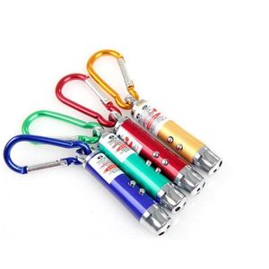 Taschenlampen Taschenlampen Hohe Qualität 3 in 1 LED-Licht Hinzufügen Laserpointer UV-Taschenlampe Schlüsselanhänger Gelddetektor 6 Farben Drop Lieferung Spo Dhvly