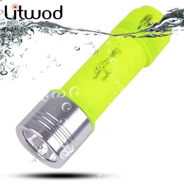 Linternas Antorchas Linterna LED 100000lm D503 XM-L2 U3 5 colores Antorcha 2000LM Lámpara de luz subacuática impermeable para buceo Natación