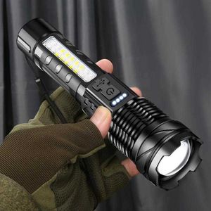 Lampes de poche torches LED Laser Zoom Tactique Lampe de poche Tactique Portable Éclairage extérieur Light Momeding Emergency Lamping Camping Randonnée Strong Light 0109