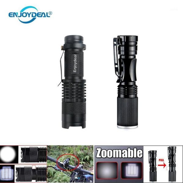 Torches de lampes de poche Torche LED TORCH ULTRA BRIGHT ZOOM MINI MINI IMPRÉPLÉE POCKET FOCUS LAMPE POUR LAMINE DE RAGNE DE CAMPING