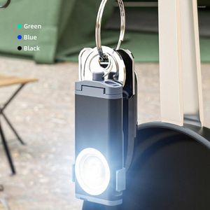 Lampes de poche torches LED Portable Mini Keychain Cob Work Light Light USB Rechargeable pour le camping en plein air
