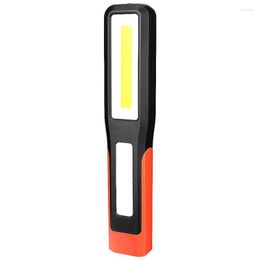 Zaklampen fakkels led werklicht oplaadbare cob met 3 modi magnetische basis 360 graden draaibaar voor autoreparatie huizen camping