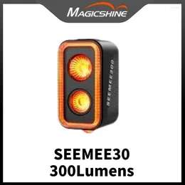 Zaklampen Zaklampen Magicshine SEEMEE300 300 lumen slim achterlicht Type-C Oplaadbaar Multi-directioneel WarnSafe IPX6 waterdicht