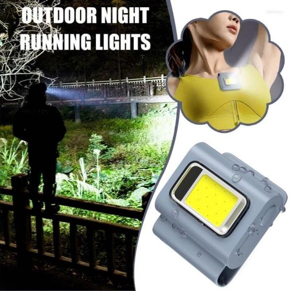 Linternas Antorchas Luz de trabajo COB magnética Lámpara para correr Luz de trabajo recargable Diadema Faro LED Faro para caminar Caminar Camping