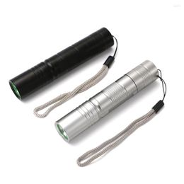 Flashlights Torches Mini LED S5 5-Mode Waterproof Lanterna Powerful Torch 18650 Battery For Hunting With Hand Rope Black/Silver