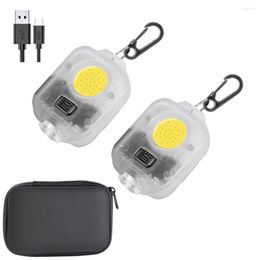 Lanternas Tochas Mini LED Luz de Trabalho Portátil Chaveiros USB Recarregável Lâmpada de Emergência Acampamento Ao Ar Livre