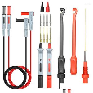 Zaklampen Zaklampen Mtimeter Motive meetsnoerenset met draaddoorsteekclip Punctiesondes 4 mm bananenstekker verlengset Drop Delivery Ottxs