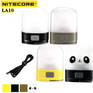 Linternas Antorchas NITECORE LA10 Linterna para acampar 250 lúmenes Recargable 9 LED CRI alto Batería de iones de litio incorporada de 1200 mAh Iluminación para exteriores