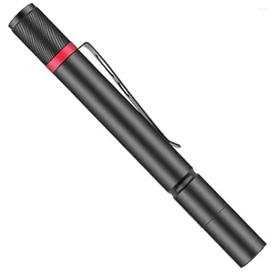 Zaklampen Zaklampen Penstijl Licht Kleine oplaadbare USB-lampen Miniclip van aluminiumlegering