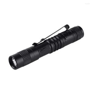 Zaklampen Zaklampen Pen Zaklamp Superklein Mini Xpe-R3 Led-lamp Riemclip Lichtzak met holster Drop Delivery Sport buitenshuis Campi Dhizp