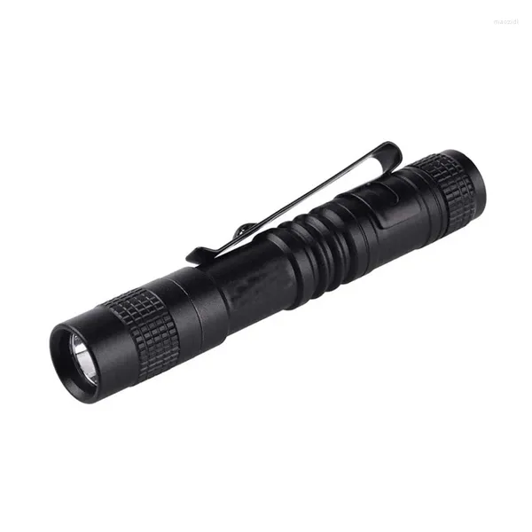 Linternas Antorchas Pluma Antorcha Super Pequeño Mini XPE-R3 Lámpara LED Clip para cinturón Bolsillo ligero con funda