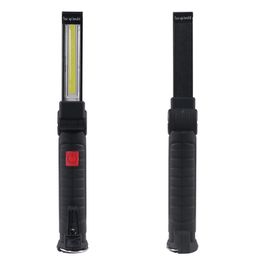 Linternas Antorchas Portátil COB 5 Modo Antorcha USB Recargable LED Luz de trabajo Linterna magnética Gancho colgante Lámpara para cámara al aire libre