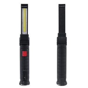 Lampes de poche torches Portable COB 5 mode torche USB Rechargeable LED lampe de travail lanterne magnétique crochet suspendu lampe pour caméra extérieure