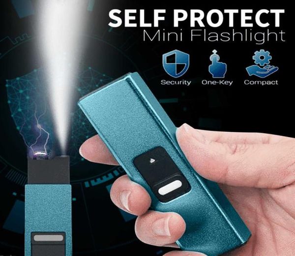 Linterias antorchas Linterias recargables portátiles USB Tool Tool Tool Selfense Protect Mini Flavlight Lighting 9517552