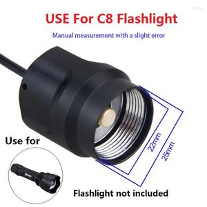 Zaklampen fakkels drukschakelaar controller voor C8 Torch Light Rat Tail, controleer de maat en het model wanneer u koopt