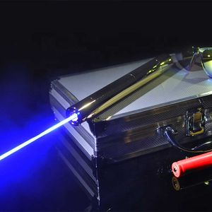 Zaklampen fakkels puur koper krachtige brandende blauwe laser 445 nm 10000m lasertoorts 450 nm focusbare zaklampbrandwedstrijd met 5 sterrenkap 0109