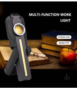 Zaklampen fakkels oplaadbare led cob werklicht draagbare magnetische vouwing USB opladen handheld druppel