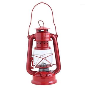 Zaklampen Zaklampen Retro Klassiek Kerosinelamp Lantaarns Lont Draagbare Verlichting Versiering Rood3543338