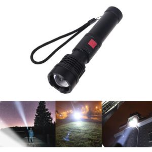 Linternas Antorchas Super Bright LED Handheld Mini USB Recargable Zoom Outdoor Camping Hunting Emergency