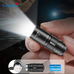 Zaklampen Zaklampen Trustfire Mini2 Oplaadbare Mini Led-zaklamp Sleutelhanger Usb Powered 250 Lumens Flash Light IPX8 EDC Torch Lamp 220922