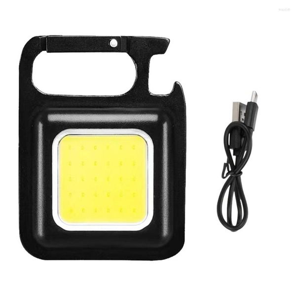 Linternas Antorchas USB Recargable Brillante Portátil Base de imán de bolsillo Acampar al aire libre Llavero Mini LED Luz de trabajo