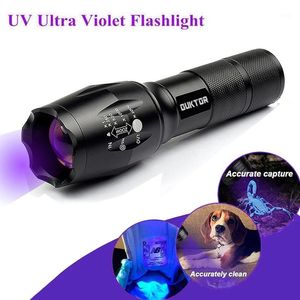 Lampes de poche Torches UV Led 365nm Ultra Violets Ultraviolet Invisible Zoomable Pour Les Taches D'animaux Chasse Marqueur Checker Par 186501