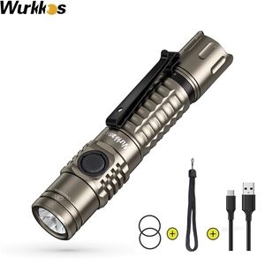 Zaklampen Zaklampen Wurkkos FC12 Oplaadbare zaklampen Tactische zaklampen LED 18650 SFT40 2000lm ATR Power Indicator USB-C IPX8 EDC Kampverlichting 220930