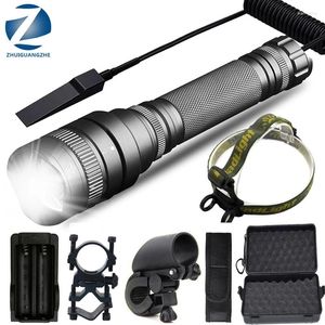 Zaklampen Zaklampen XHP160 De helderste krachtige zaklamp Tactische LED-zaklamp Zoombare lantaarn 2 18650 batterij 5 modus Waterdicht Voor