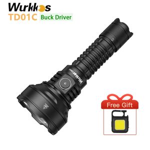 Flashlights Wurkkos TD01C 21700 Rechargeable Tactical Flashlight LED USB-C 1800Lm Torch Buck Driver Throw 1000M IPX8 Waterproof Tail Switch 240122