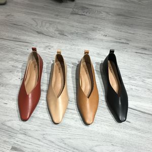 Appartement 36a5e Robe Spring Leisure Femmes Femme Femme Sole Sole Footwes Footwear confortable Casual Lady Square Toe Shoes Girl 230703 S