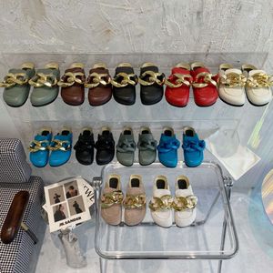 Baotou – pantoufles à fond plat avec chaîne demi-remorquage, pantoufles à semelles épaisses, sandales à pédale, Mules paresseuses, chaussures de plage