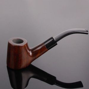 Marteau à fond plat, grosse pipe, bois, ébène, ensemble à fumer portable pour vieil homme.