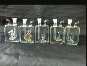Variedad de caja plana de accesorios de bongs de vidrio para cachimba, Pipas de vidrio para fumar, mini colores coloridos, pipas de mano, el mejor glas de cuchara