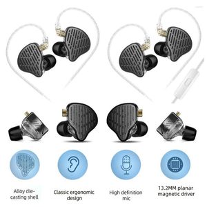 Auriculares internos con controlador plano, cascos de música con cuernos grandes planos de 13,2mm, auriculares con Monitor de graves HiFi, auriculares deportivos con cable