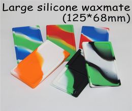 Grands contenants de camarade de cire de wax grand silicone tampon en silicium Silicon Storage carré pots de cire de tampons