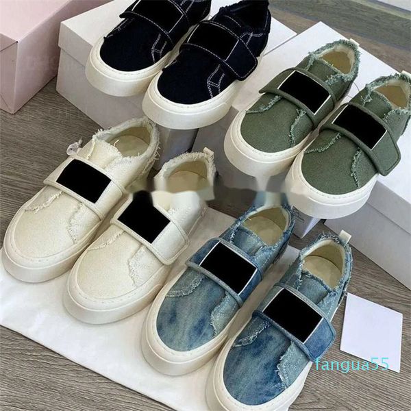 Mocassins plats en toile à enfiler sur Denim Chaussures de tennis Baskets Chaussures de créateurs de luxe Chaussures de marche Chaussures d'usine