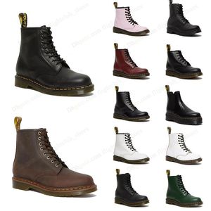 Mocassins plats Chaussures Doc Martens Femmes Designer Dr Martins Bottes Sneaker Femme AirWair Platform OG 1460 Jadon Smooth Nappa Cuir Martin Boot Yellow Stitch Booties