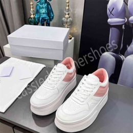 Zapatillas de deporte blancas con plataforma plana, mocasines gruesos de cuero genuino, zapatos informales con aumento de altura, zapatos de otoño de diseñador de suela gruesa para mujer