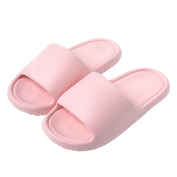 Zapatillas planas de goma para mujer, sandalias de interior para el hogar, zapatos de piscina para baño, color rosa y rojo