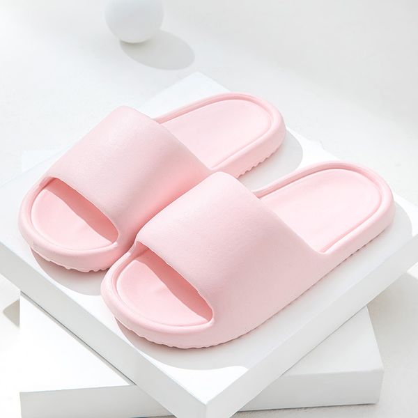 Pantoufles plates en caoutchouc pour femmes, maison de mode, sandales d'intérieur, chaussures de bain et de piscine, roses