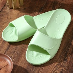 Pantoufles plates en caoutchouc pour femmes, pantoufles de bain et de piscine, sandales vertes