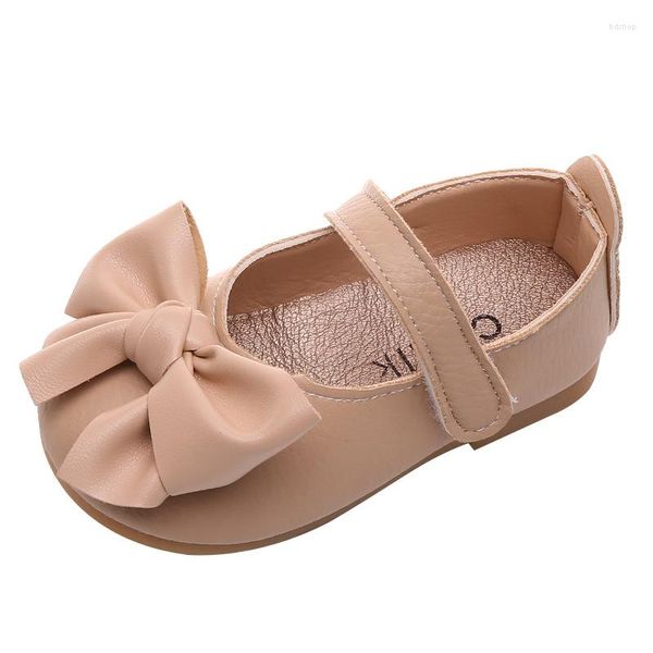 Chaussures plates bébé filles en cuir noeud papillon enfants robe pour fête de mariage douce princesse appartements pour enfants doux 15-30 printemps