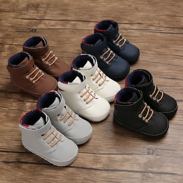 Chaussures plates né bébé chaussures marron thème multicolore garçons et filles baskets décontractées semelle souple antidérapante enfant en bas âge premiers marcheurs 231219