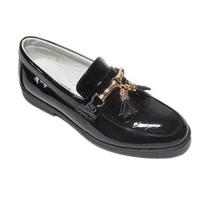 Round Toe Tassel Slip-On Loafers: Soft Rubber Sole Dress Flats for Boys